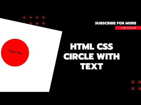 how to create circle in html css with centered text || IT Web Developer