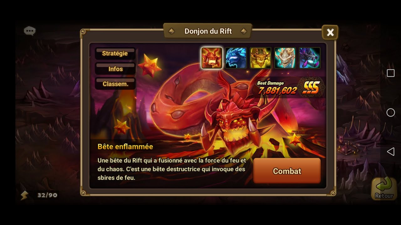 Summoner War Sky Arena Rift feu team - YouTube