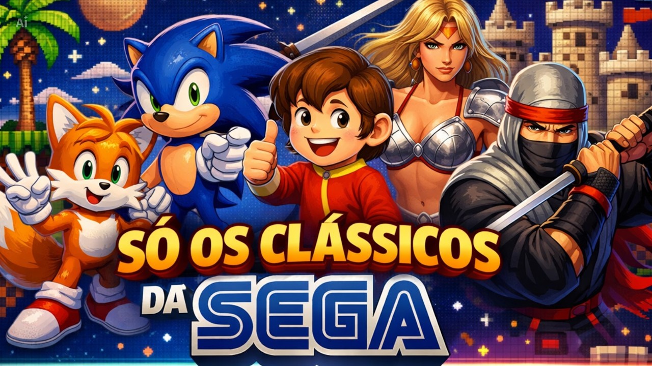 SÓ OS CLÁSSICOS DA SEGA - AO VIVO! (GENESIS MEGA DRIVE) SÓ JOGO RETRÔ!