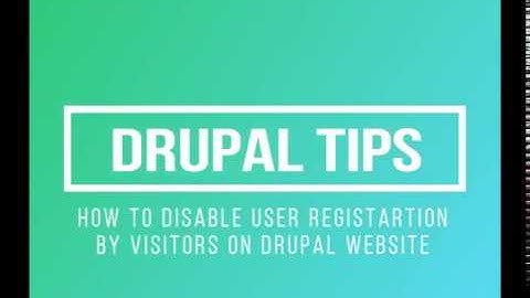 Drupal Tips: Disable Create New Account registration on Drupal Website