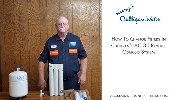How to Change the Filters on AC-30 Reverse Osmosis Drinking Water System