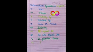 Mathematical symbols in english for kids # short video of math symbols #study video📝📝