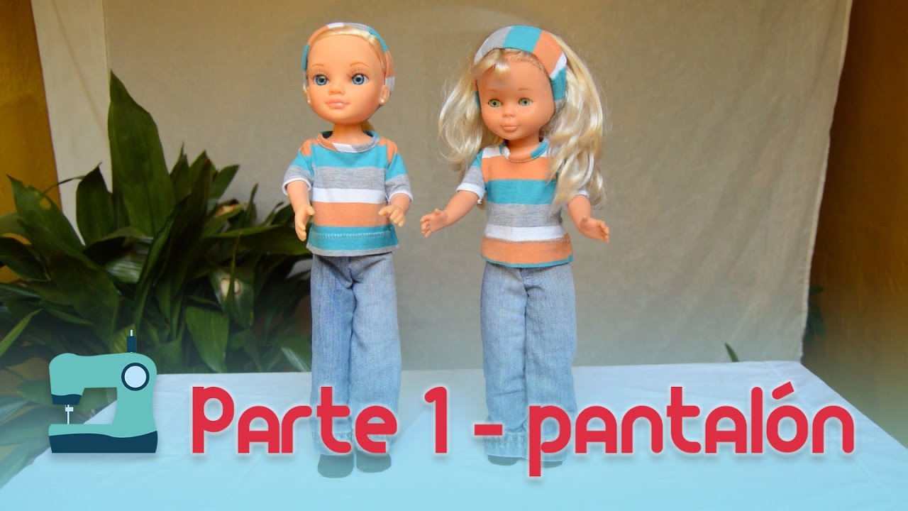 Pantalón vaquero para muñeca Nancy - laly y su canal - Tutorial (Parte 1)
