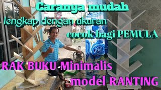 Cara Mudah Membuat RAK BUKU Minimalis Model Ranting || MARI BIKIN SENDIRI