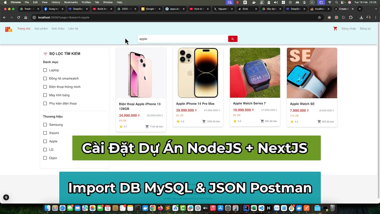 Cài Đặt & Chạy Dự Án NodeJS + NextJS | Import DB MySQL & JSON Postman ...