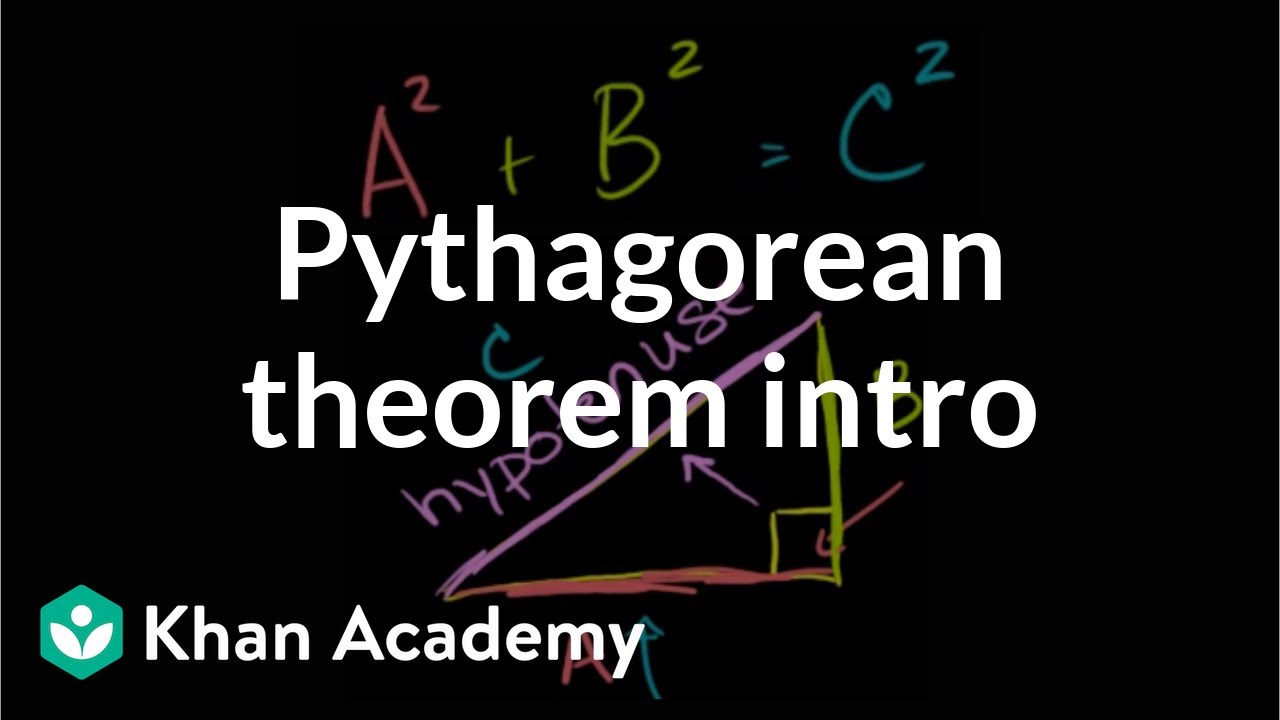 ⁣The Pythagorean theorem intro | Right triangles and trigonometry | Geometry | Khan Academy