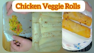 Ramazan recipe for iftari //  Ramadan recipe vlog //  Chicken veggies roll