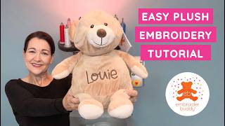 Easy Plush Embroidery Tutorial | Mr. Buddy Bear Made Simple (No Special Hoop Required)