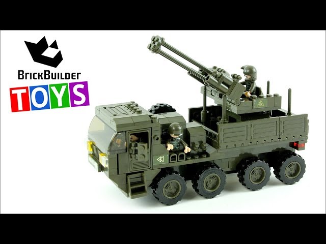 Sluban Army Heavy Truck BO302 - Brick Builder Toys - Lego Speed Build 