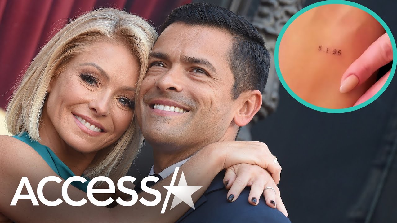 Kelly Ripa Gets Tattoo Of Her & Mark Consuelos’ Wedding Date