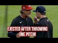 Pitcher gets ejected after throwing one pitch a breakdown