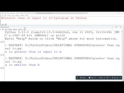 Python Greater Than or Equal To Comparison Operator