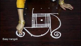 padi kolam designs with 5x5 dots || simple geethala muggulu designs || easy rangoli designs