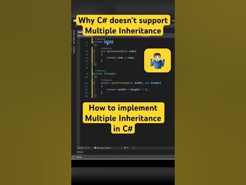 How to implement multiple Inheritance in C# #coding #shorts #csharp # ...