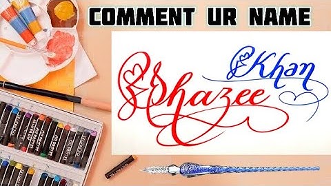 Shazee Khan Name Signature Calligraphy Status | How to Draw, Cursive Calligraphy with Cut Marker