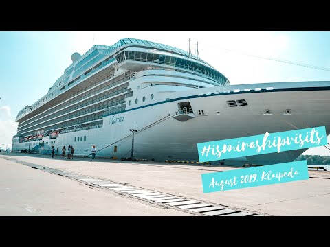 Work on cruise ships. Oceania Marina in Klaipeda port, Ismira team ship visit.