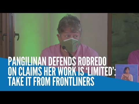 Pangilinan defends Robredo vs claim her work is ‘limited’: Take it from frontliners