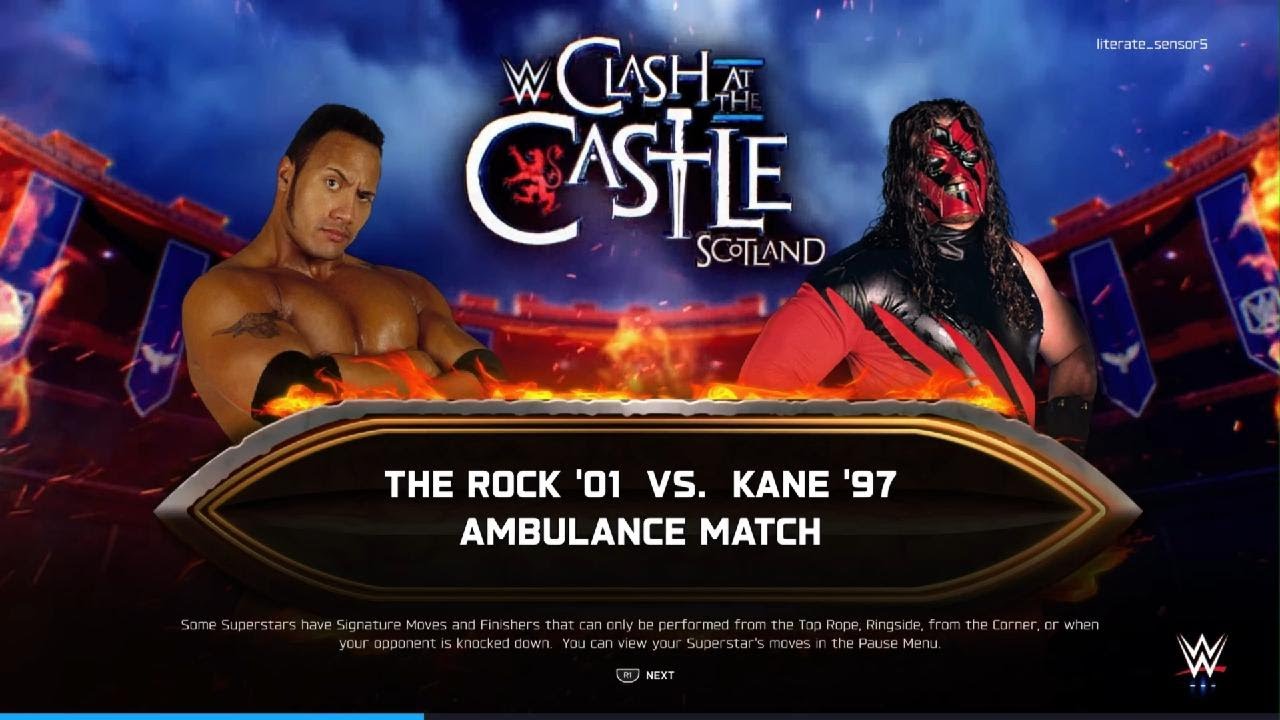 WWE2K25 | The Rock `01 Vs The Kane '97 | Ambulance Match | Clash of The Castle