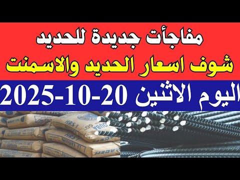 اسعار الحديد اليوم الاثنين 20 10 2025 في مصر