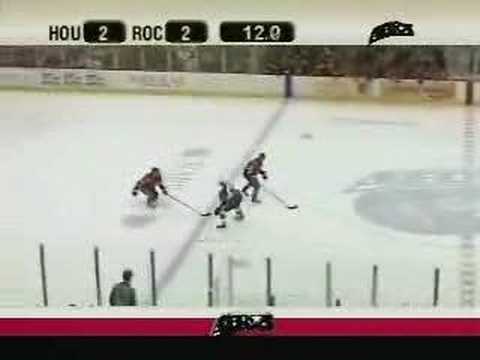 Benoit Pouliot scores the Houston Aeros game-winning goal in Overtime with 8 seconds left vs. the Rochester Americans March 9th, 2008