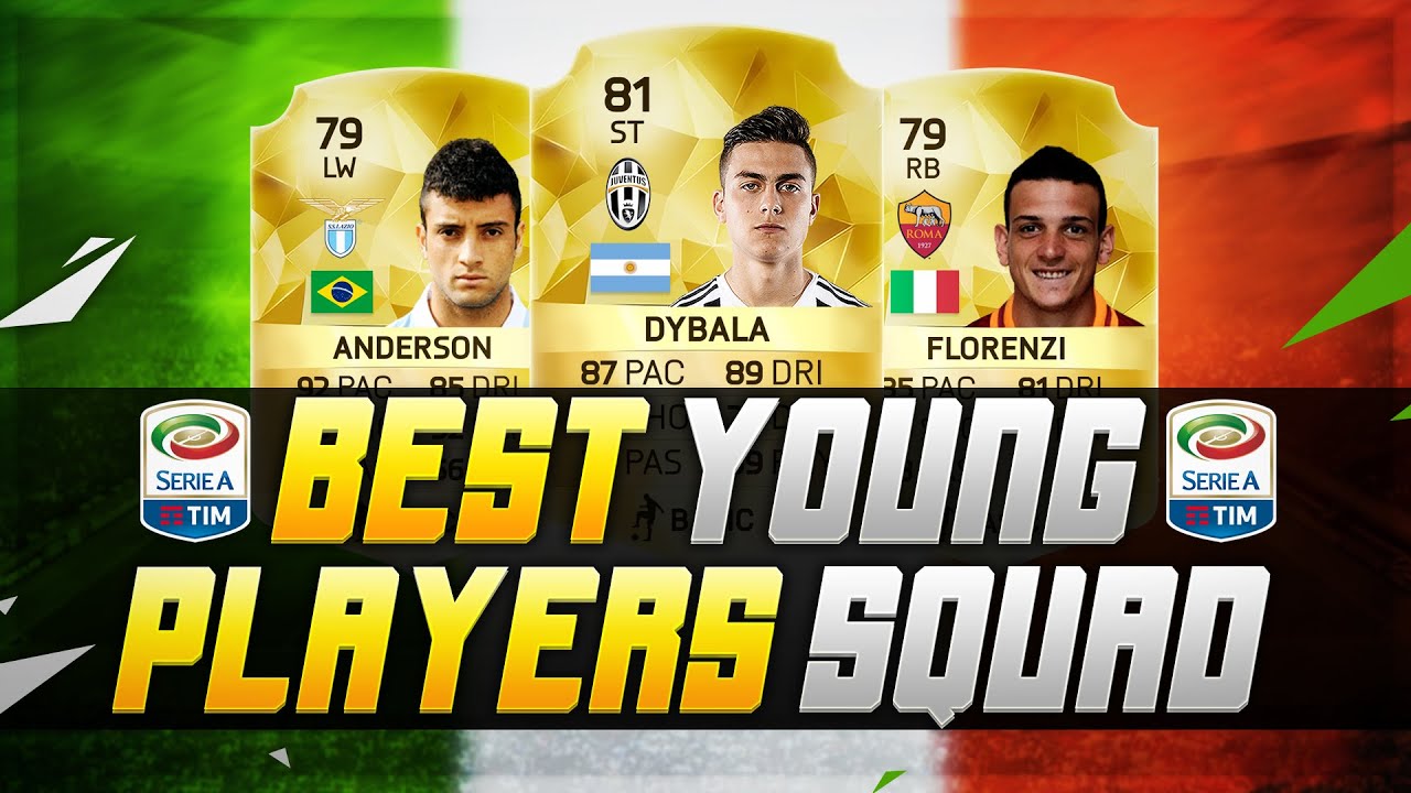 FIFA 16 BEST YOUNG SERIE A PLAYERS SQUAD BUILDER YouTube