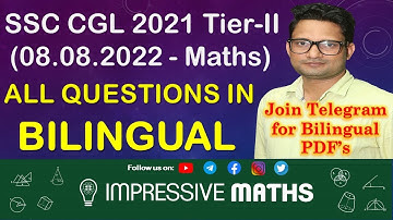 SSC CGL 2021 Tier 2 Complete Maths Solution exam held on 08.08.2022 | Impressive Maths | Balraj
