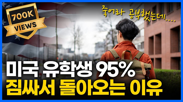 미국 명문대 진학하고도 결국 한국으로 귀국 할 수 밖에 없는 이유