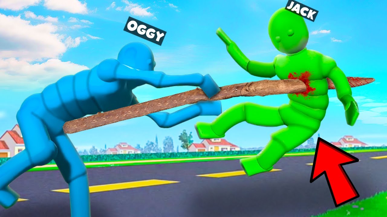 NPC Ragdoll IQ Battle Between Oggy And Jack In Overgrowth