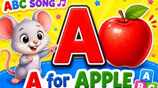 ABC Song for Kids | Learn A to Z Alphabet with Words | A for Apple, B for Ball 🍎🔤