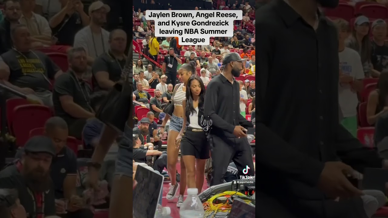 Jaylen Brown and Angel Reese spotted leaving the 