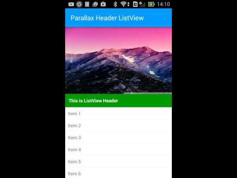 Video Header Parallax ListView Android - youtube