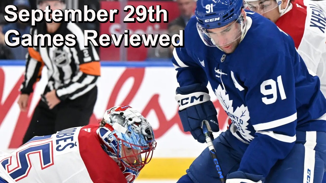 Reviewing September 29th NHL Games