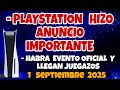 PLAYSTATION HACE ANUNCIO IMPORTANTE Y TENDRA UNA SEMANA MUY MOVIDA CON LO QUE LLEGARA PS5 PS4