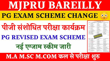 Mjpru exam scheme change | revised exam scheme mjpru 2023