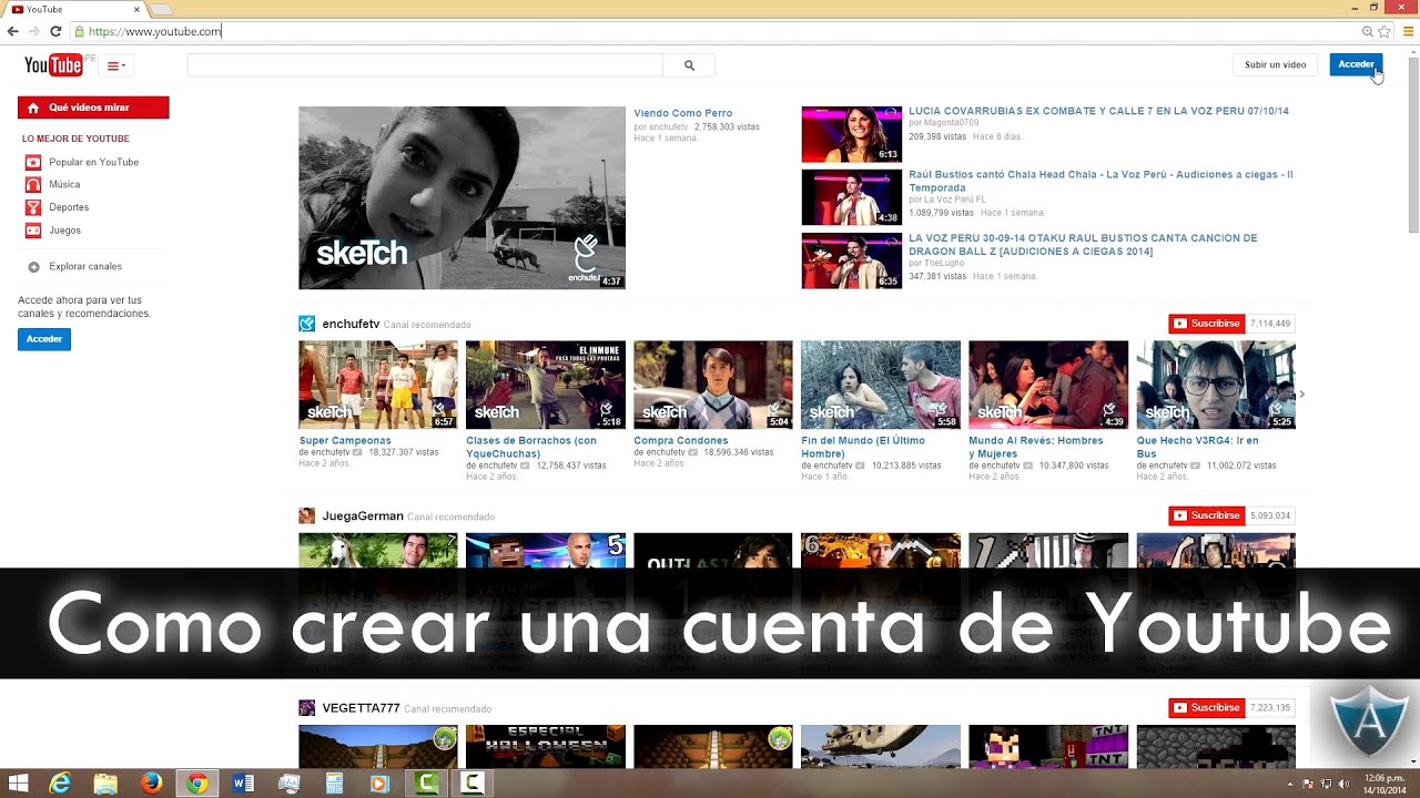 como crear una cuenta de youtube 2016 - YouTube