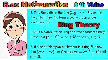 Questions Regarding Characteristics of a Ring | #ringtheory #ring #characteristic