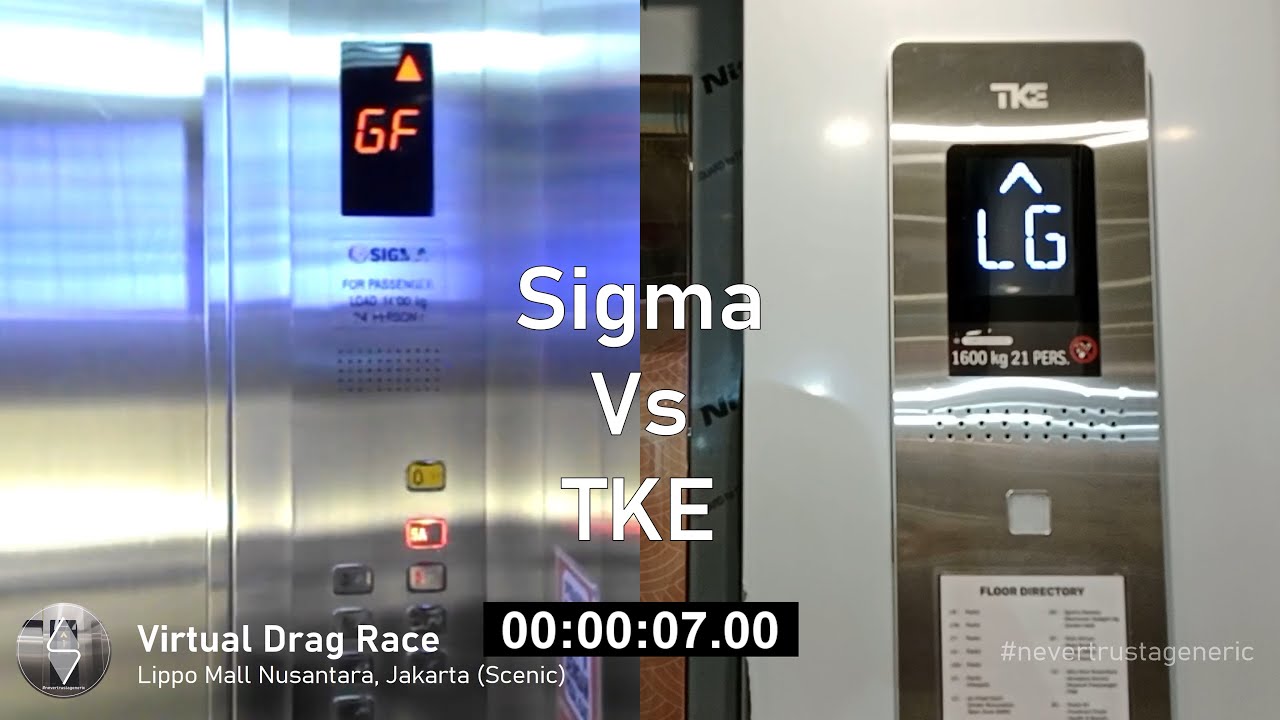 Virtual Drag Race Special Release: Sigma vs TKE Scenic Lift - Lippo Mall Nusantara, Jakarta (Take 1)