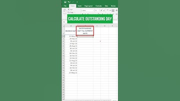 Excel hacks# Calculate outstanding days in excel |excel tutorial