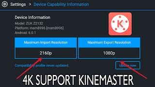 Kinemaster Ultra Hd 4K Video Support