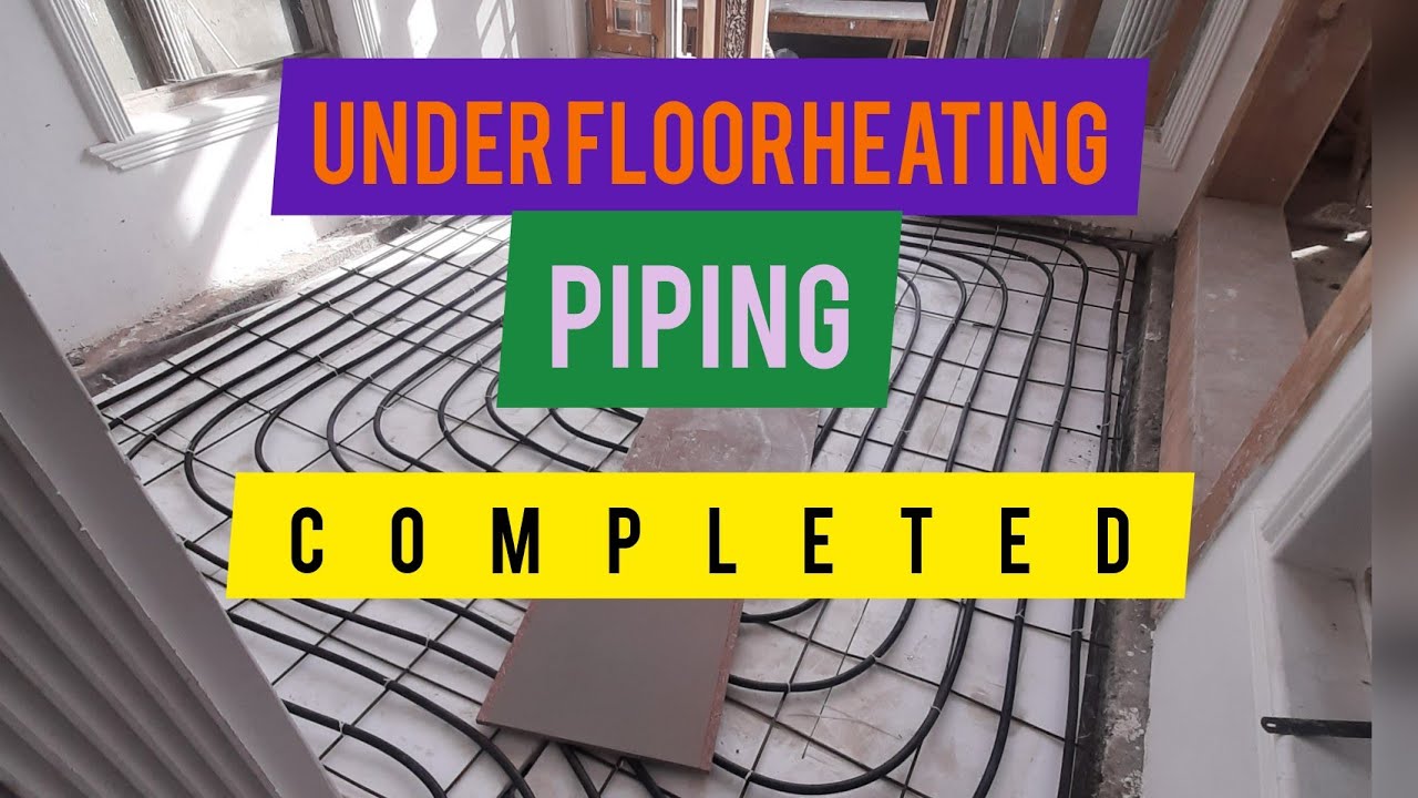 Pex piping completed with underfloorheating 