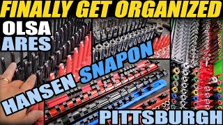 Socket Organizer review, Olsa, Ares, Pittsburgh, Hansen, Snapon. Socket Storage Trays and Rails.