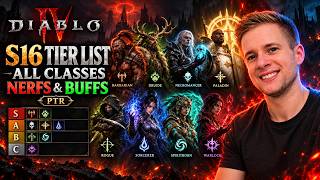 Diablo 4 Season 16 PTR TIER LIST Buffs & Nerfs – AURADIN COMEBACK!