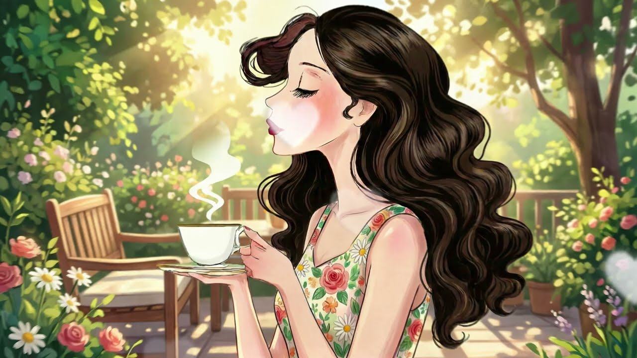 Sunlit Garden Coffee | Relaxing Vintage Jazz for Study, Work & Calm Focus