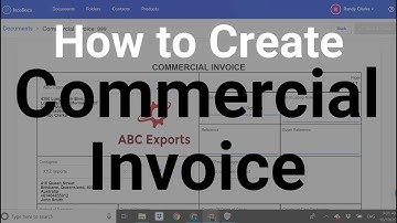 How to create Commercial Invoice for export import