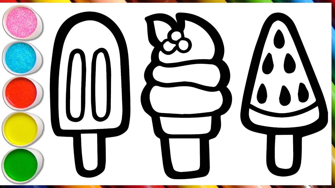 Let s Learn How To Draw And Paint Icecreame Coloring Drawing let-s-learn-how-to-draw-and-paint-icecreame-coloring-drawing