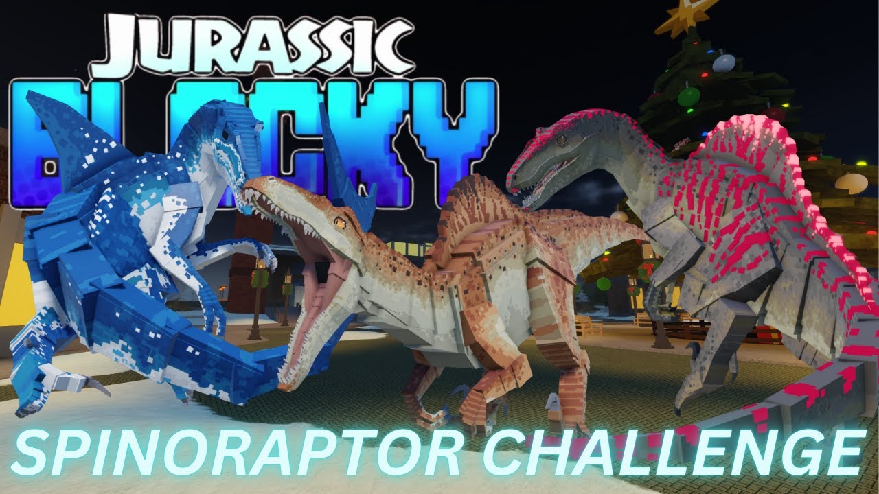 Spinoraptor challenge in Jurassic Blocky - YouTube
