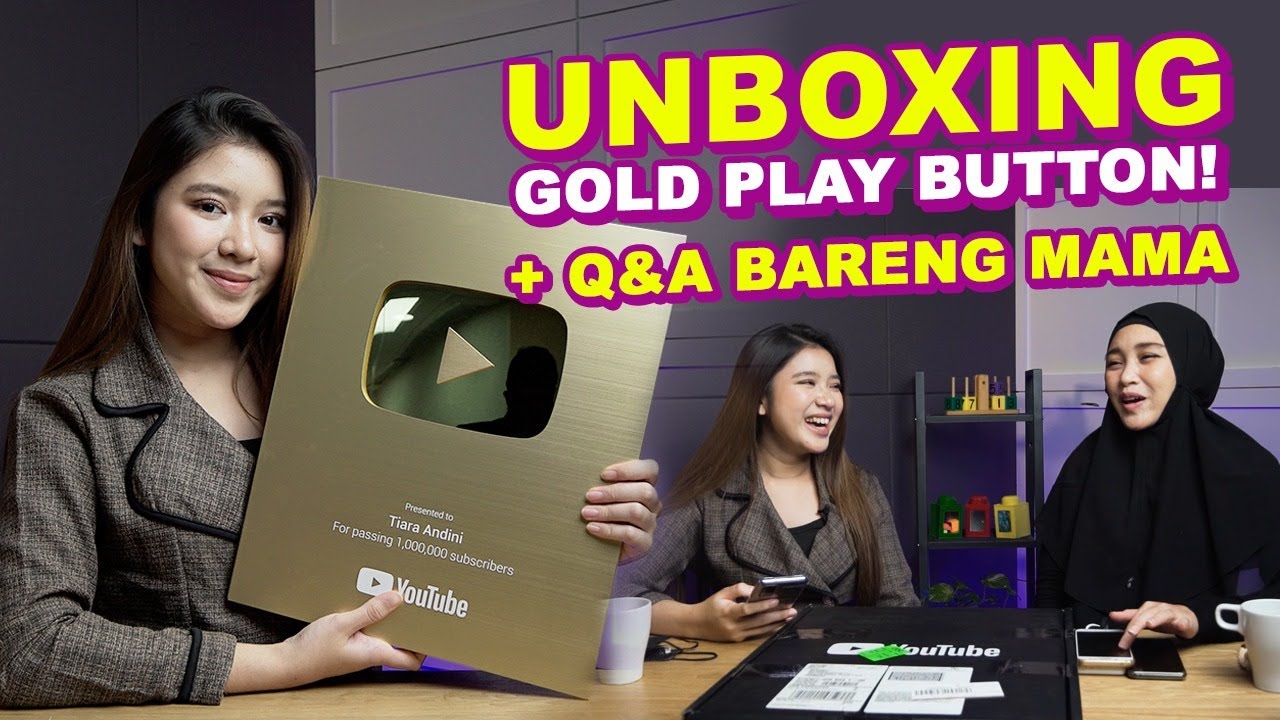 UNBOXING GOLD PLAY BUTTON + Q&A BARENG MAMA!