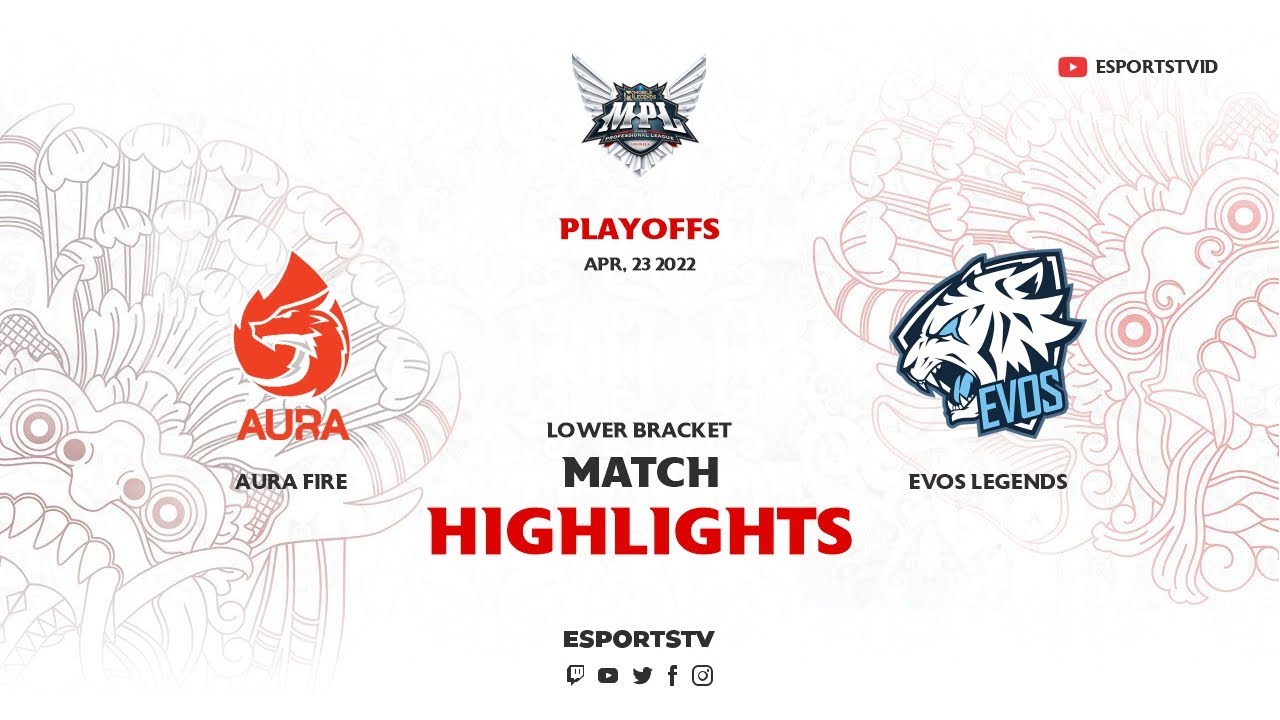 Aura Fire vs EVOS Legends HIGHLIGHTS MPL ID S9 Playoffs | EVOS vs AURA ESPORTSTV