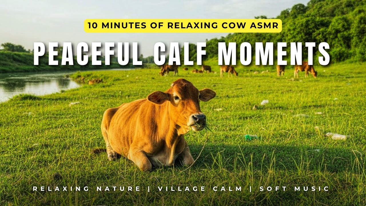 Relax Your Mind with Gentle Cow Grazing | 10 Min Pure Rural ASMR for Deep Sleep