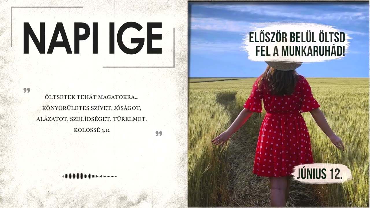 Napi IGE | Először belül öltsd fel a munkaruhád! | 2026.06.12